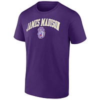 Men's Purple James Madison Dukes Stacked Mascot T-Shirt