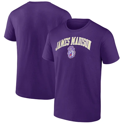 Men's Purple James Madison Dukes Stacked Mascot T-Shirt