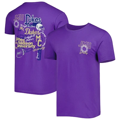 T-shirt violet pour homme James Madison Dukes Through the Years