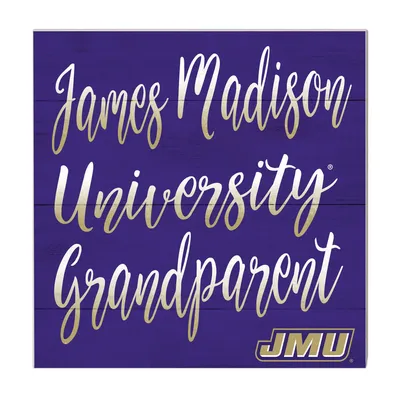 James Madison Dukes 10'' x 10'' Grandparent Plaque - Purple