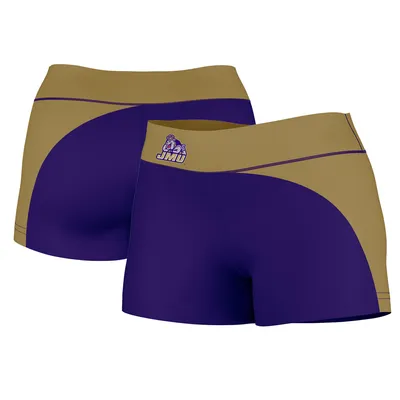 James Madison Dukes Women's Curve Side Shorties - Purple/Gold