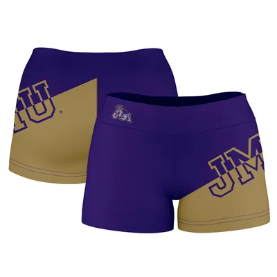 James Madison Dukes Women's Color Block Shorts - Purple