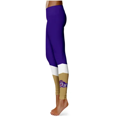 James Madison Dukes Women's Color Block Yoga Leggings - Purple