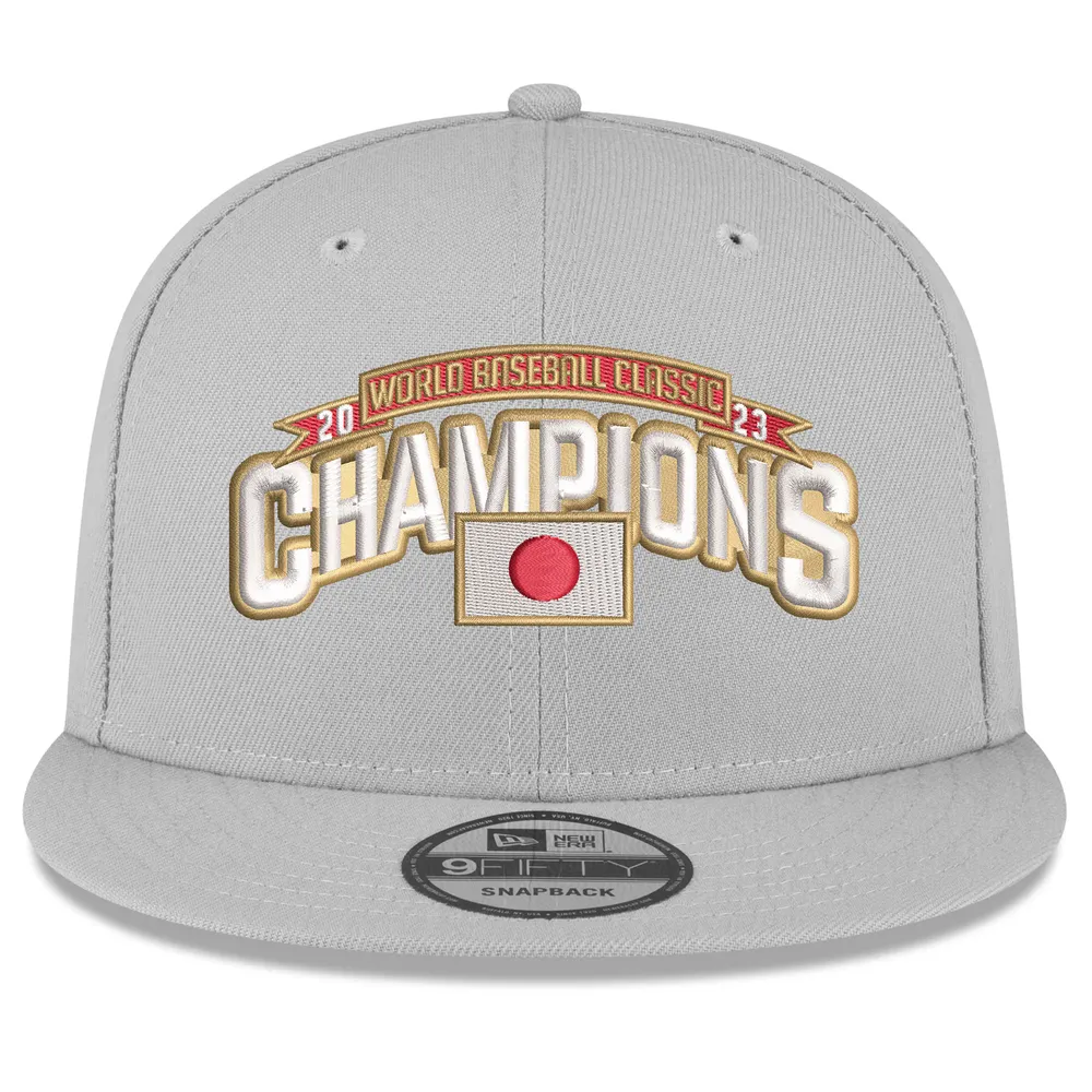 Casquette ajustable New Era Japan Baseball 2023 World Baseball Classic Champions 9FIFTY Snapback pour homme, gris