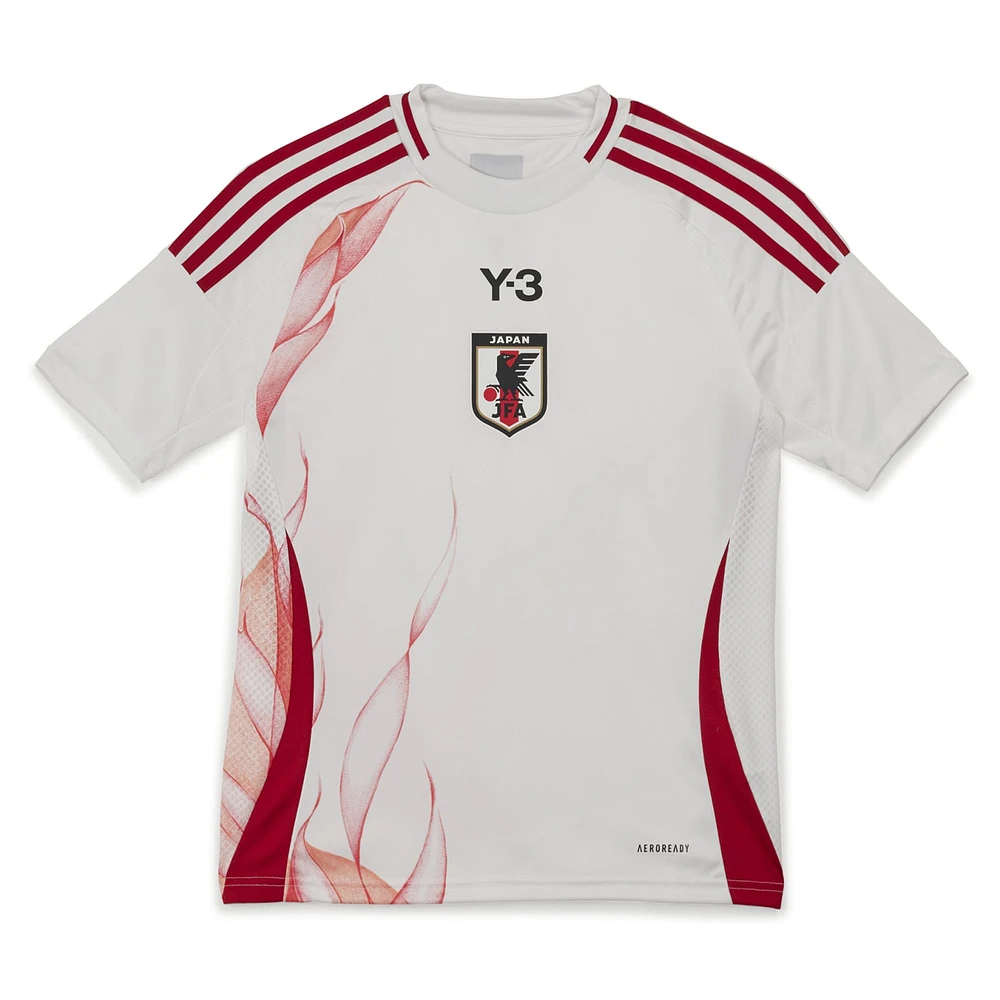 Maillot adidas blanc pour jeunes de l'équipe nationale du Japon x Y-3 2024/25, réplique à l'extérieur