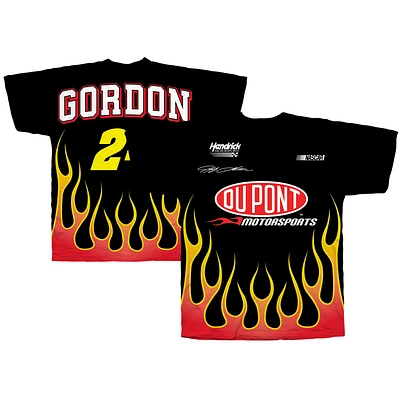 T-shirt noir pour homme de la collection Hendrick Motorsports Team, Jeff Gordon DuPont Legend