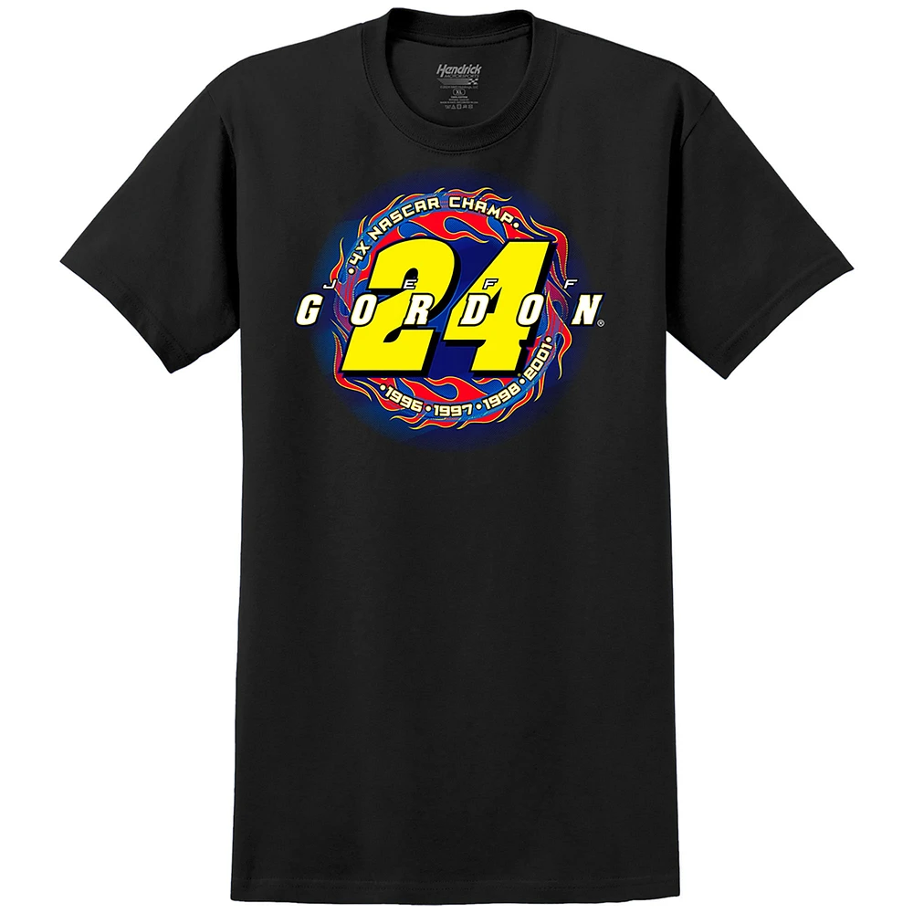 Men's Hendrick Motorsports Team Collection  Black Jeff Gordon Four-Time NASCAR Champion T-Shirt