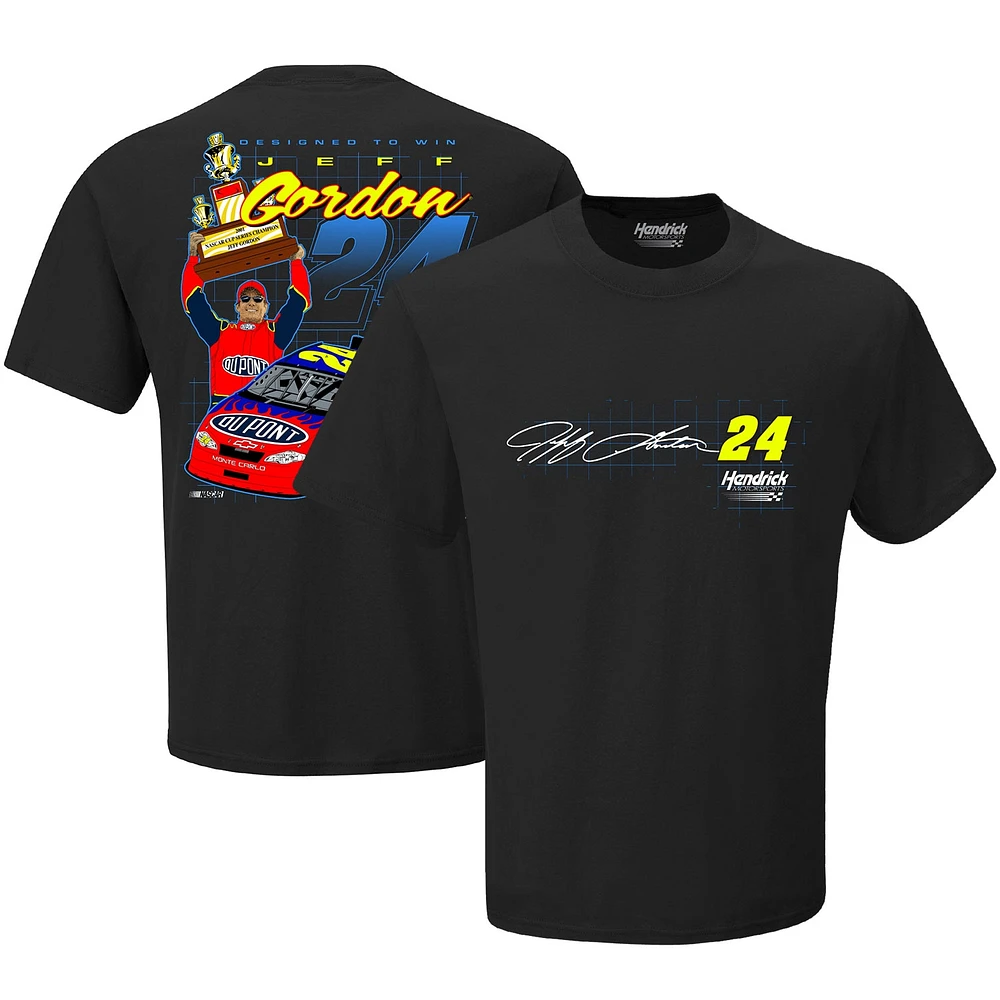 T-shirt pour homme Hendrick Motorsports Team Collection noir Jeff Gordon Legends Trophy