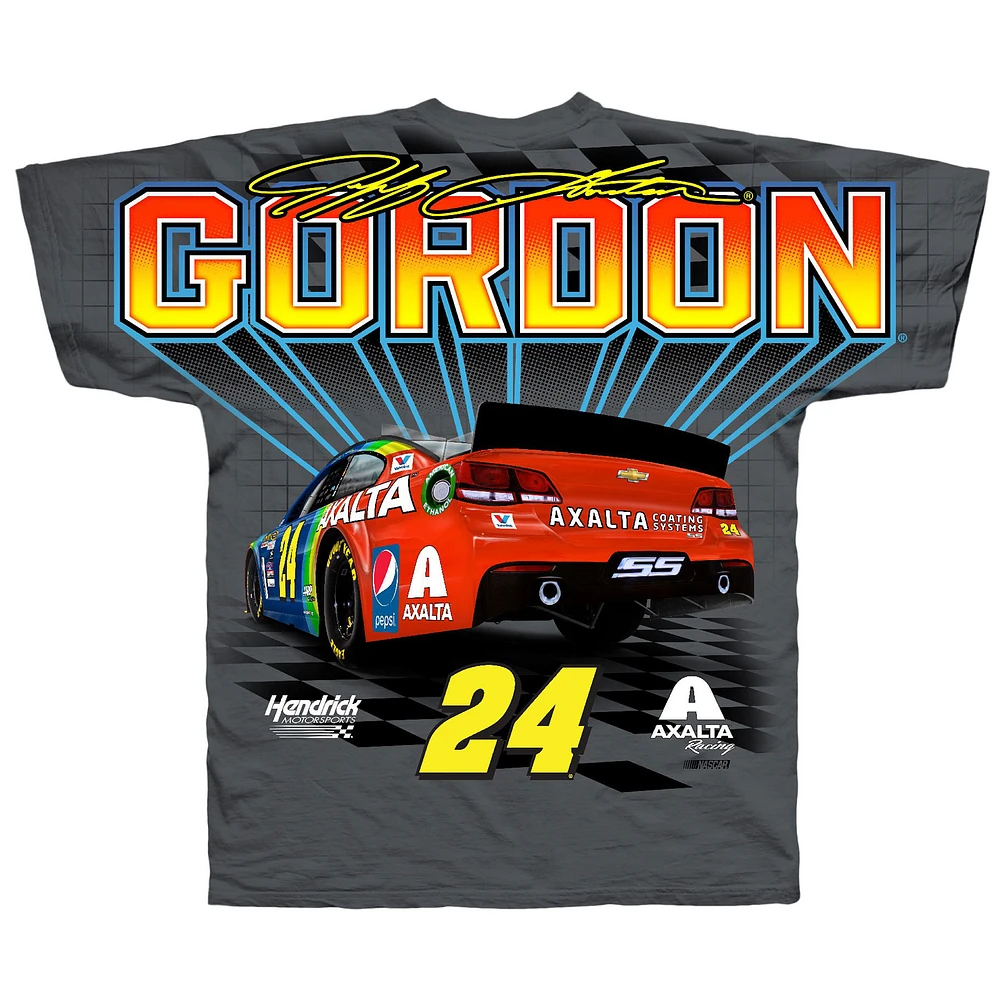 T-shirt pour homme de la collection Hendrick Motorsports Team, Jeff Gordon, quadruple champion Axalta Legend, anthracite