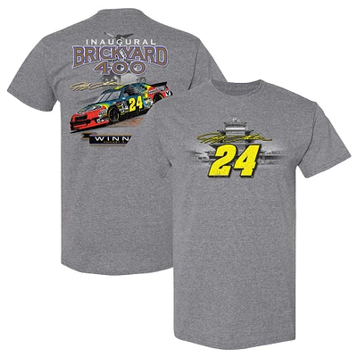 T-shirt gagnant de la Collection Hendrick Motorsports Team Heather Charcoal Jeff Gordon 1994 Indy Brickyard 400 pour hommes