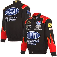 Veste noire à bouton-pression pour uniforme de pilote en sergé JH Design Jeff Gordon DuPont hommes