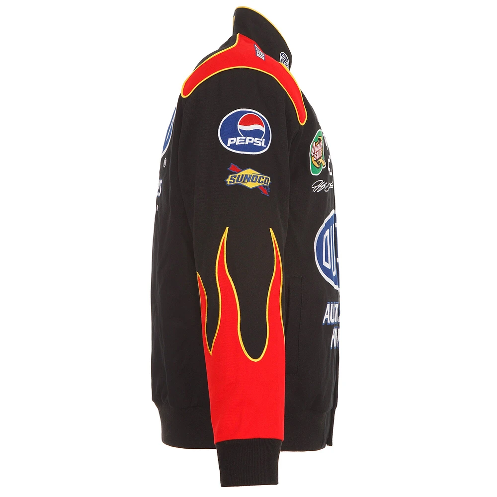 Veste noire à bouton-pression pour uniforme de pilote en sergé JH Design Jeff Gordon DuPont hommes