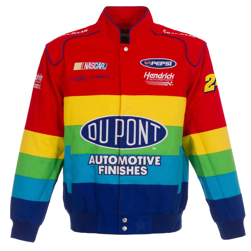 Men's JH Design Red/Blue Jeff Gordon Twill Uniform Full-Snap Jacket