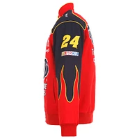 Veste rouge à bouton-pression pour uniforme de pilote en sergé JH Design Jeff Gordon DuPont hommes