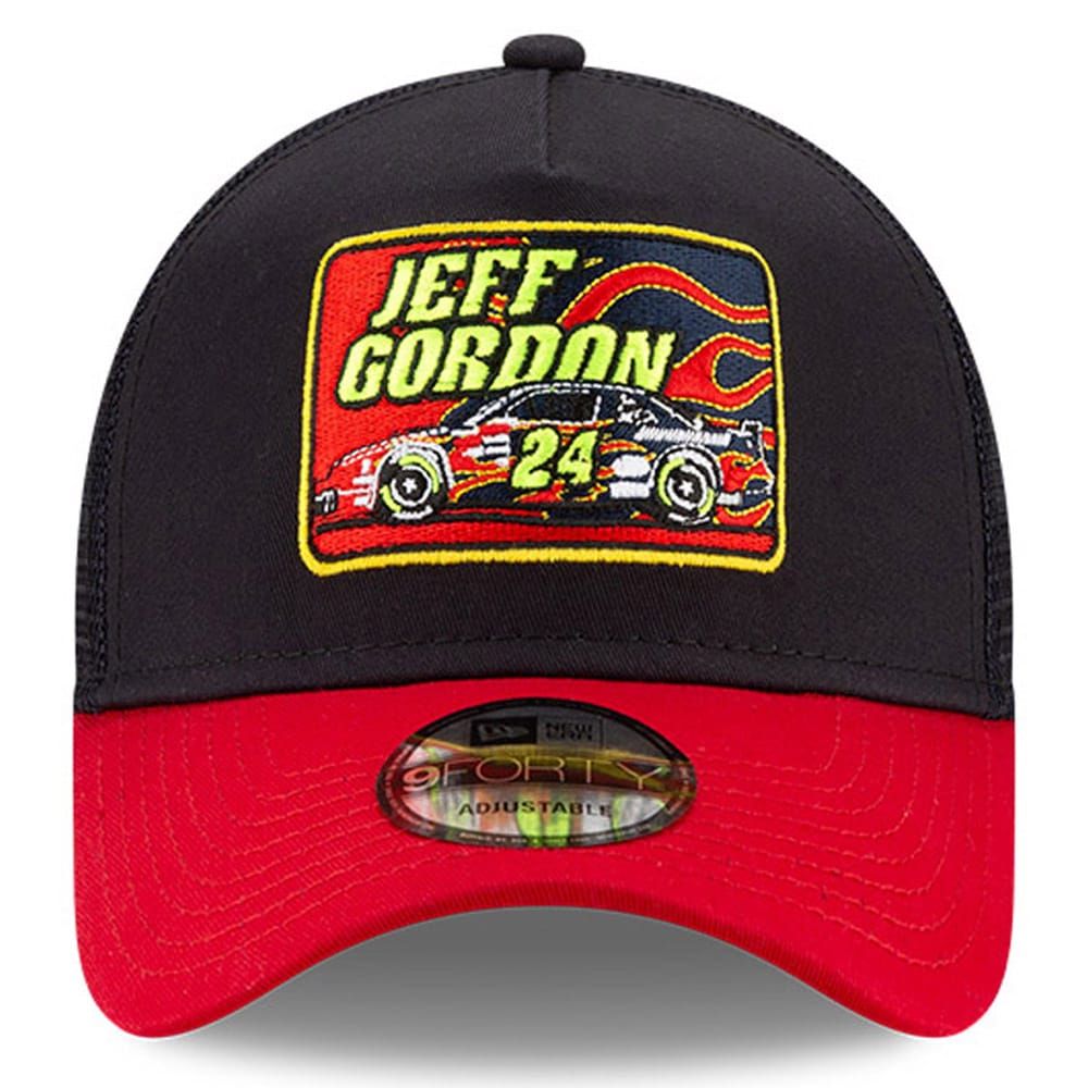 Men's New Era Navy/Red Jeff Gordon Legends 9FORTY A-Frame Adjustable Trucker Hat