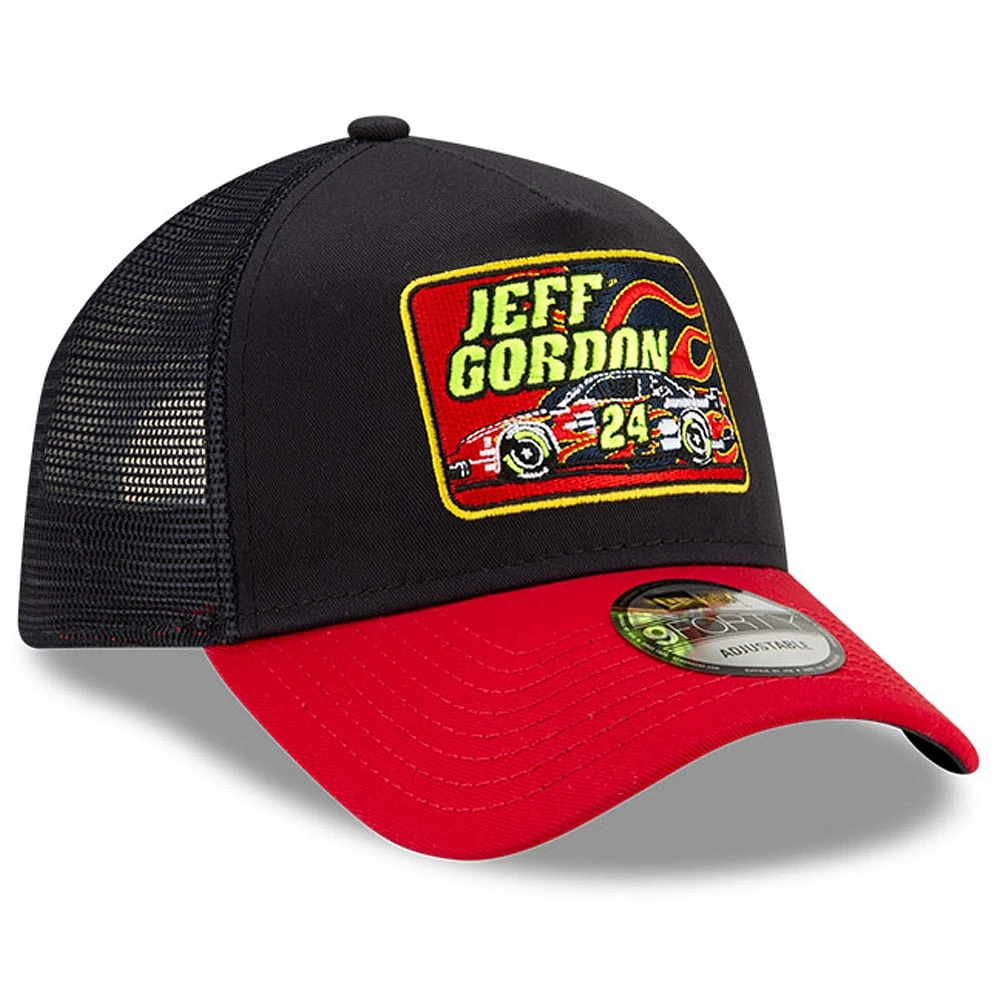 Men's New Era Navy/Red Jeff Gordon Legends 9FORTY A-Frame Adjustable Trucker Hat