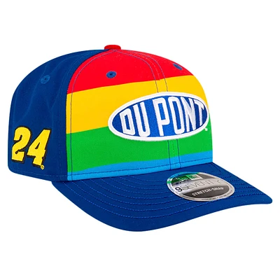 Men's New Era Royal Jeff Gordon Rainbow 9SEVENTY Stretch-Snap Hat