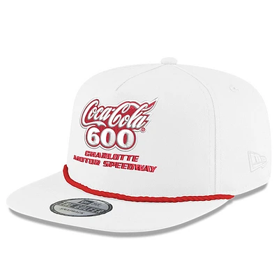 Men's New Era White Jeff Gordon Coca-Cola 600 First Win Golfer Adjustable Hat