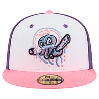 Casquette ajustée New Era blanc/violet Jersey Shore BlueClaws Copa de la Diversión 59FIFTY pour hommes