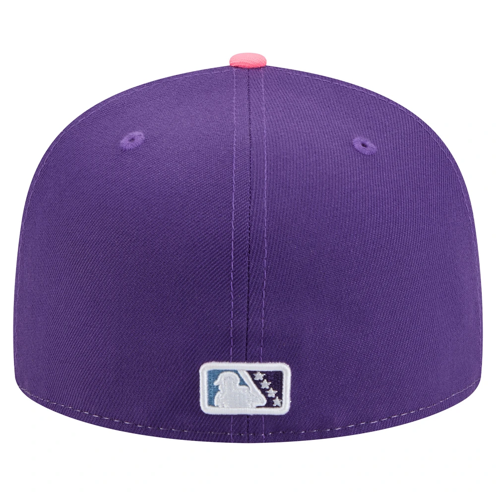 Casquette ajustée New Era blanc/violet Jersey Shore BlueClaws Copa de la Diversión 59FIFTY pour hommes