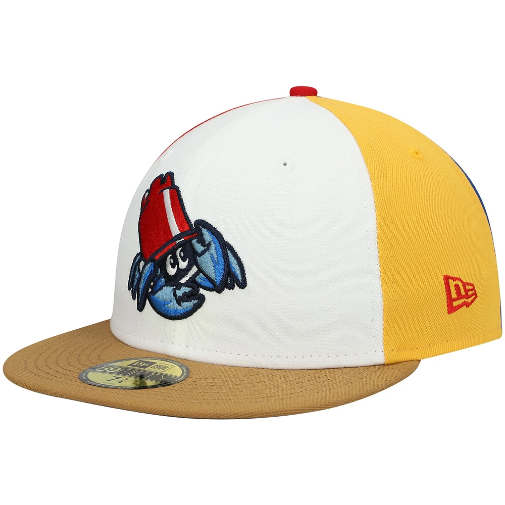 Casquette ajustée New Era en jersey blanc Shore BlueClaws Authentic Collection Team Alternate 59FIFTY pour hommes