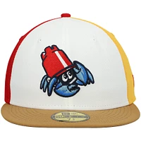 Men's New Era White Jersey Shore BlueClaws Authentic Collection Team Alternate 59FIFTY Fitted Hat