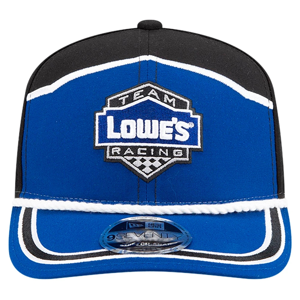 Men's New Era Royal/Black Jimmie Johnson Lowe's 9SEVENTY Stretch-Snap Hat