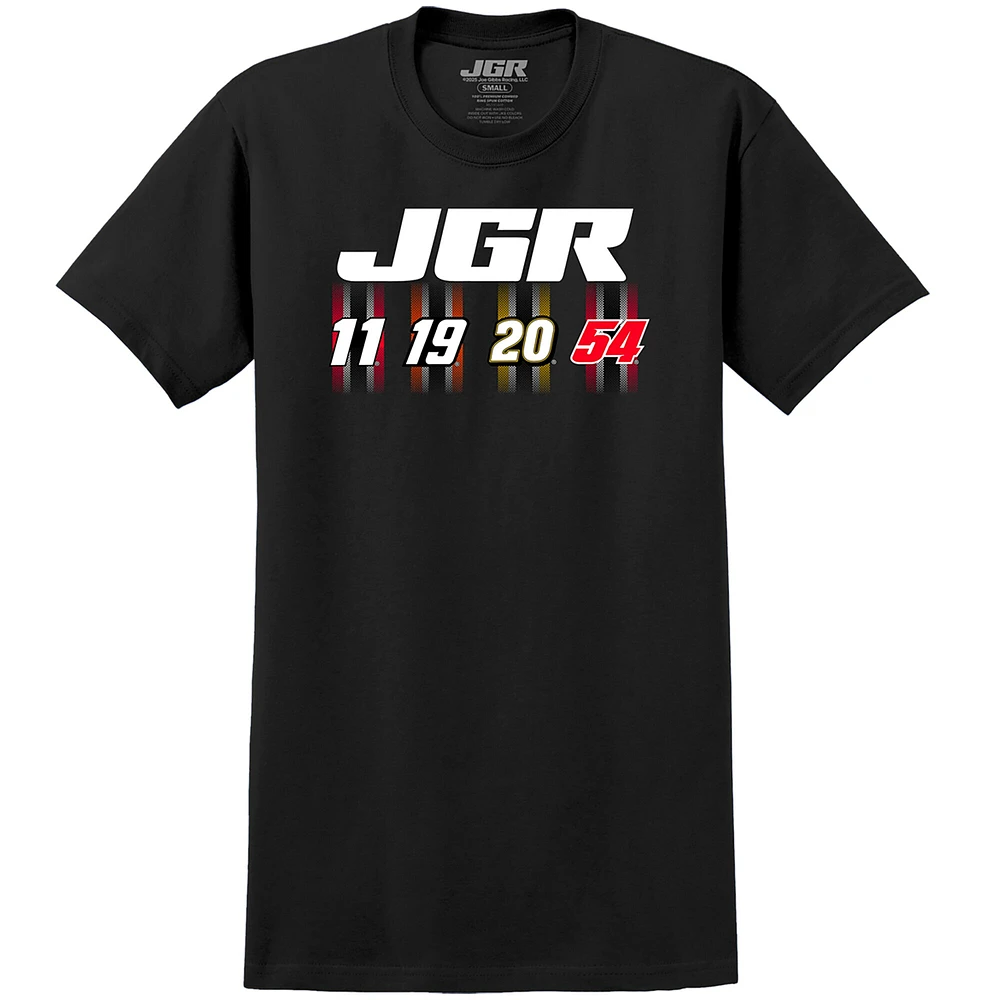 T-shirt noir pour homme de la collection Joe Gibbs Racing Team avec voiture course