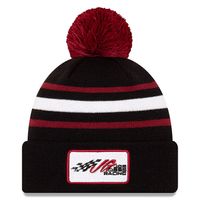 Men's New Era Black Joe Gibbs Racing Cuffed Pom Knit Beanie