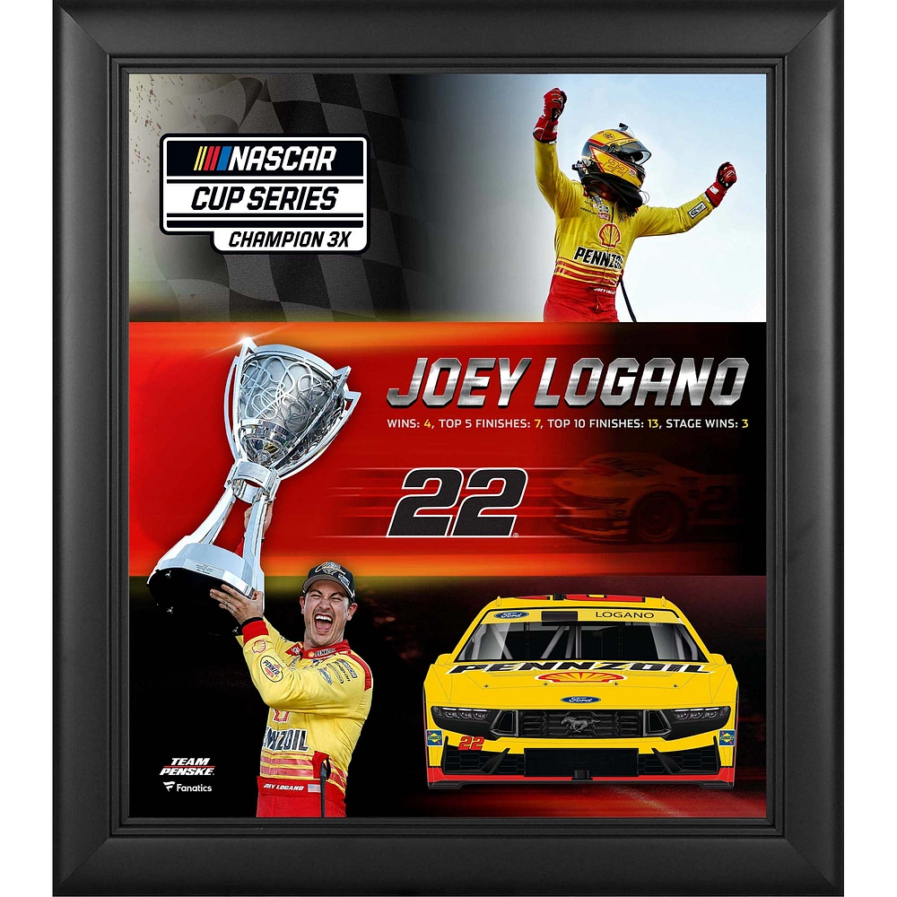 Joey Logano 2024 NASCAR Cup Series Champion Framed 15" x 17" Collage
