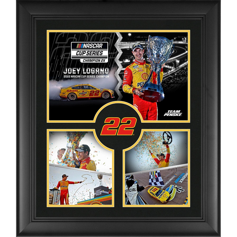 Joey Logano Framed 20" x 24" 2022 NASCAR Cup Champion Collage Photograph