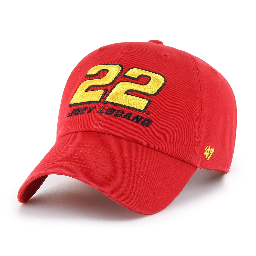 Men's '47  Red Joey Logano  Clean Up Adjustable Hat