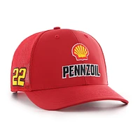 Men's '47  Red Joey Logano Shell-Penzoil Triple Hit Corduroy Adjustable Hat