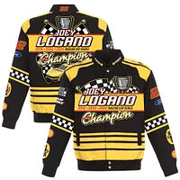 Veste en sergé à boutons noirs JH Design Joey Logano 2024 NASCAR Cup Series Champion pour homme