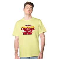 T-shirt tongs Joey Logano jaune Margaritaville pour homme