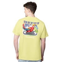 T-shirt tongs Joey Logano jaune Margaritaville pour homme