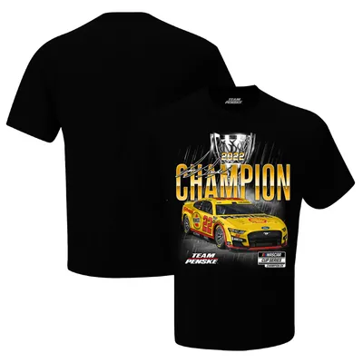 Joey Logano Team Penske 2022 NASCAR Cup Series Champion Official T-Shirt - Black