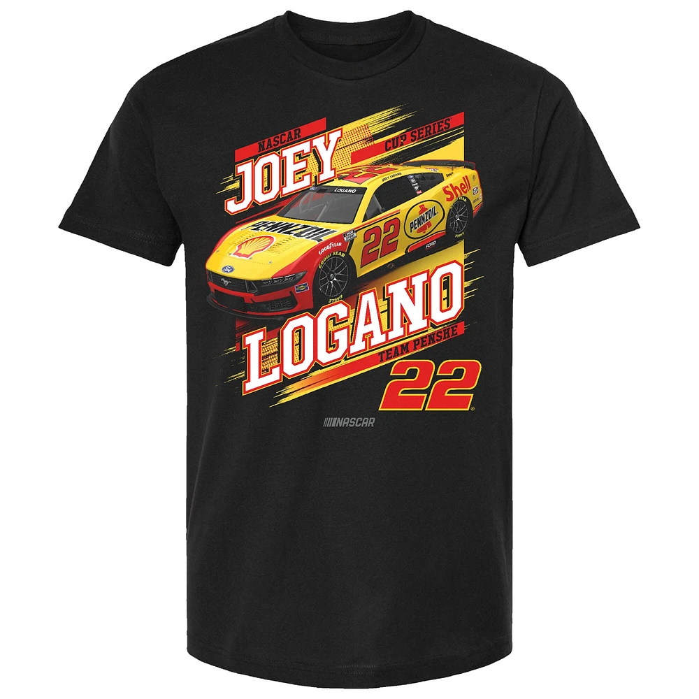 Men's Team Penske  Black Joey Logano Shell/Pennzoil Car T-Shirt