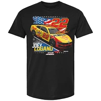 Men's Team Penske Black Joey Logano Shell/Pennzoil Patriotic Car T-Shirt