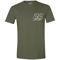 Men's Team Penske Green Joey Logano Flag T-Shirt