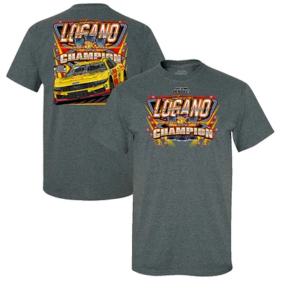 T-shirt pour homme Team Penske Heather Charcoal Joey Logano Champion de la NASCAR Cup Series 2024