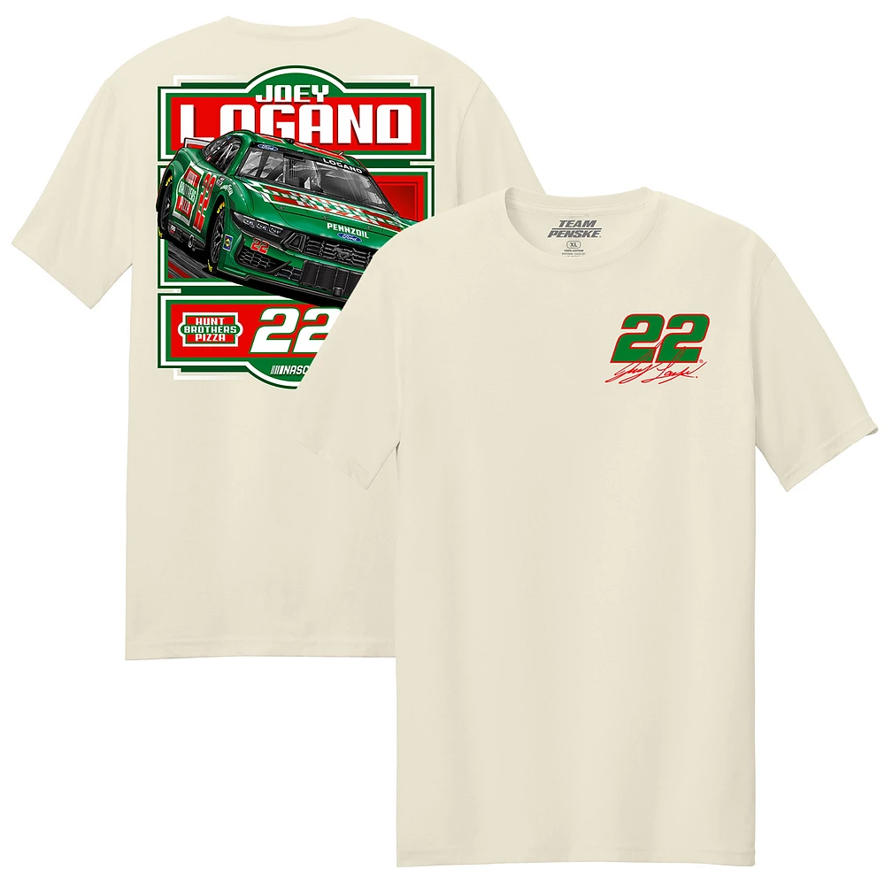 Men's Team Penske  Natural Joey Logano Hunt Brothers Pizza Car T-Shirt