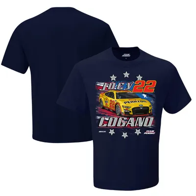 Joey Logano Team Penske Shell-Pennzoil Stars & Stripes T-Shirt - Navy