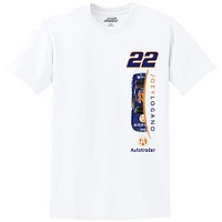 Men's Team Penske  White Joey Logano Autotrader Car T-Shirt
