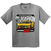 T-shirt gris pour tout-petits de l'équipe Penske Joey Logano, champion la NASCAR Cup Series 2024