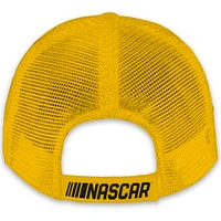 Unisex Checkered Flag Sports Yellow Joey Logano Shell-Pennzoil Adjustable Trucker Hat