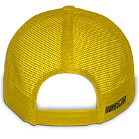 Unisex Checkered Flag Sports Yellow Joey Logano Shell Pennzoil Flame Trucker Adjustable Hat
