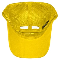 Unisex Checkered Flag Sports Yellow Joey Logano Shell Pennzoil Flame Trucker Adjustable Hat