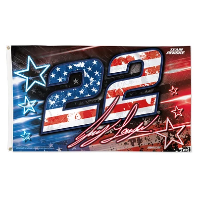 WinCraft Joey Logano Patriotic 3' x 5' One-Sided Deluxe Flag
