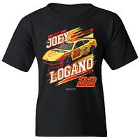 Youth Team Penske Black Joey Logano Shell-Pennzoil Car T-Shirt